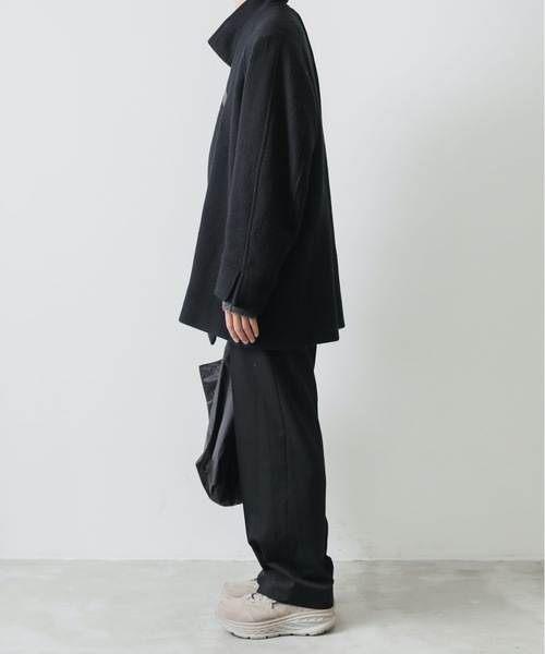 KAZUYUKI KUMAGAI ATTACHMENT（カズユキクマガイアタッチメント）の「MILLED WOOL KNIT SMOCKS FEARNOUGHT COAT（その他アウター・メンズ・ベージュ/ブラック・1/2）」の13枚目の写真