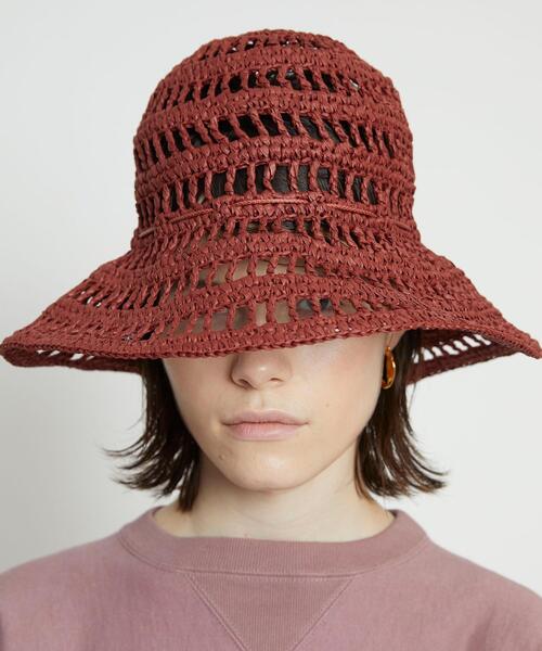 La Maison de Lyllis（メゾンドリリス）の「＜La maison de Lyllis＞TULIP ハット ◆（ハット・レディース・オリーブ/ワインレッド・FREE）」の2枚目の写真