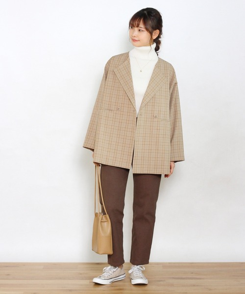 Crisp（クリスプ）の「ウォッシュアンクルテーパードパンツ（チノパンツ・レディース・ベージュ/ブラック/ブラウン・FREE）」の9枚目の写真