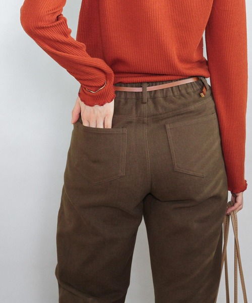 Crisp（クリスプ）の「ウォッシュアンクルテーパードパンツ（チノパンツ・レディース・ベージュ/ブラック/ブラウン・FREE）」の16枚目の写真