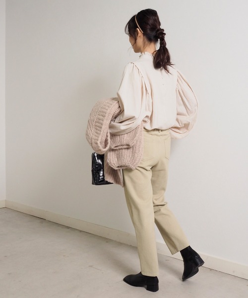 Crisp（クリスプ）の「ウォッシュアンクルテーパードパンツ（チノパンツ・レディース・ベージュ/ブラック/ブラウン・FREE）」の18枚目の写真