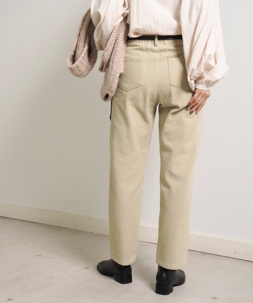 Crisp（クリスプ）の「ウォッシュアンクルテーパードパンツ（チノパンツ・レディース・ベージュ/ブラック/ブラウン・FREE）」の20枚目の写真
