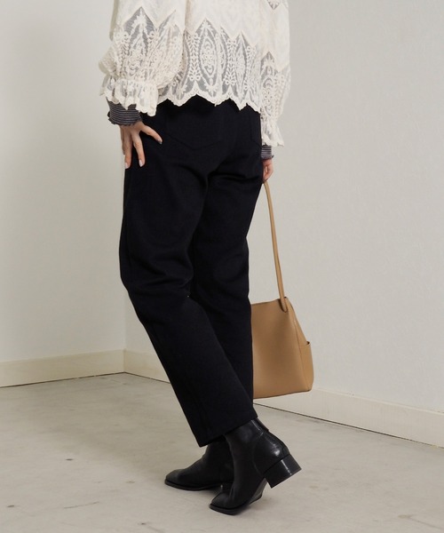 Crisp（クリスプ）の「ウォッシュアンクルテーパードパンツ（チノパンツ・レディース・ベージュ/ブラック/ブラウン・FREE）」の7枚目の写真