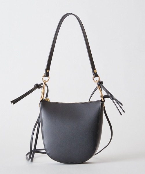 HASHIBAMI（ハシバミ）の「【HASHIBAMI】カラバッシュ 2WAY ショルダーバッグ（ショルダーバッグ・レディース・ブラック/シルバー/グレイッシュベージュ・FREE）」の11枚目の写真