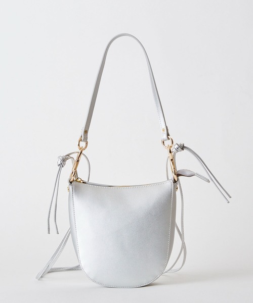 HASHIBAMI（ハシバミ）の「【HASHIBAMI】カラバッシュ 2WAY ショルダーバッグ（ショルダーバッグ・レディース・ブラック/シルバー/グレイッシュベージュ・FREE）」の12枚目の写真