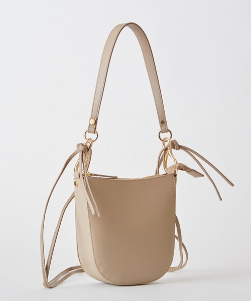 HASHIBAMI（ハシバミ）の「【HASHIBAMI】カラバッシュ 2WAY ショルダーバッグ（ショルダーバッグ・レディース・ブラック/シルバー/グレイッシュベージュ・FREE）」の14枚目の写真