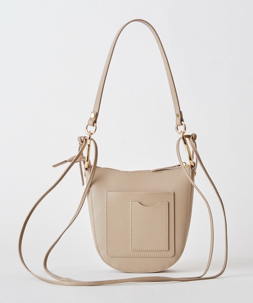 HASHIBAMI（ハシバミ）の「【HASHIBAMI】カラバッシュ 2WAY ショルダーバッグ（ショルダーバッグ・レディース・ブラック/シルバー/グレイッシュベージュ・FREE）」の15枚目の写真