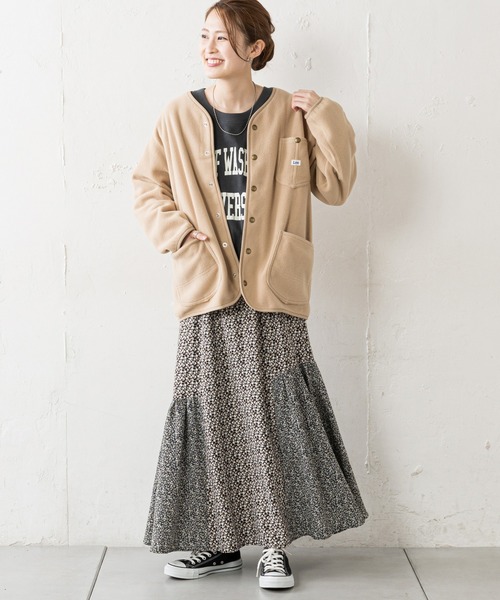 Lee(リー)の「【Lee×CIAOPANIC TYPY】ノーカラーフリースジャケット(ノーカラージャケット・レディース・ブラック/ベージュ/ブラウン・SMALL)」の22枚目の写真