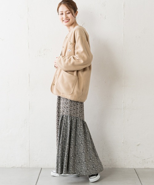 Lee(リー)の「【Lee×CIAOPANIC TYPY】ノーカラーフリースジャケット(ノーカラージャケット・レディース・ブラック/ベージュ/ブラウン・SMALL)」の6枚目の写真