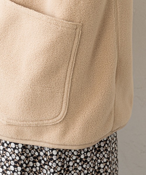 Lee(リー)の「【Lee×CIAOPANIC TYPY】ノーカラーフリースジャケット(ノーカラージャケット・レディース・ブラック/ベージュ/ブラウン・SMALL)」の19枚目の写真