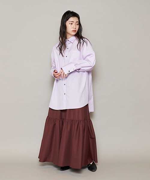 lautreamont BLEUBLANC（ロートレアモンブルーブラン）の「<lautreamont BLEUBLANC>モードティアードスカート≪洗濯機で洗える≫（スカート・レディース・ブラック/ブラウン/グリーン・11号/9号）」の13枚目の写真