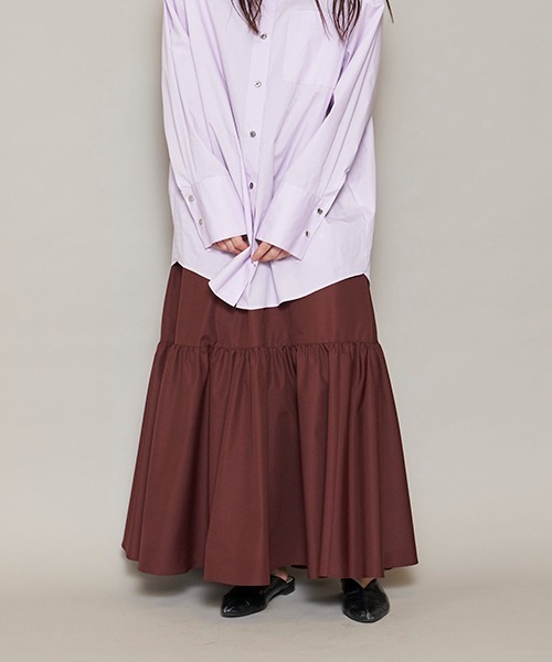 lautreamont BLEUBLANC（ロートレアモンブルーブラン）の「<lautreamont BLEUBLANC>モードティアードスカート≪洗濯機で洗える≫（スカート・レディース・ブラック/ブラウン/グリーン・11号/9号）」の15枚目の写真