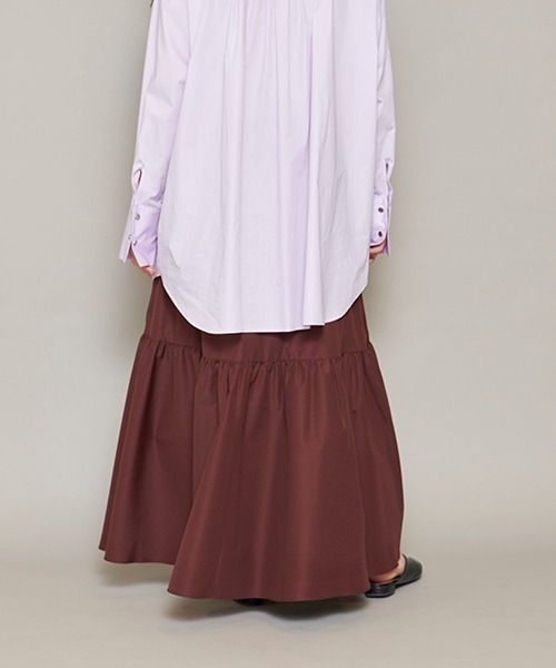 lautreamont BLEUBLANC（ロートレアモンブルーブラン）の「<lautreamont BLEUBLANC>モードティアードスカート≪洗濯機で洗える≫（スカート・レディース・ブラック/ブラウン/グリーン・11号/9号）」の4枚目の写真