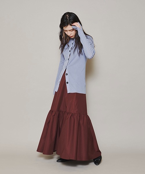 lautreamont BLEUBLANC（ロートレアモンブルーブラン）の「<lautreamont BLEUBLANC>モードティアードスカート≪洗濯機で洗える≫（スカート・レディース・ブラック/ブラウン/グリーン・11号/9号）」の14枚目の写真