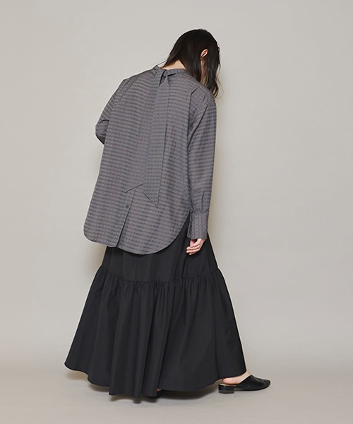 lautreamont BLEUBLANC（ロートレアモンブルーブラン）の「<lautreamont BLEUBLANC>モードティアードスカート≪洗濯機で洗える≫（スカート・レディース・ブラック/ブラウン/グリーン・11号/9号）」の7枚目の写真