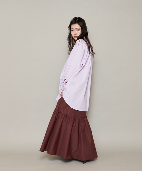 lautreamont BLEUBLANC（ロートレアモンブルーブラン）の「<lautreamont BLEUBLANC>モードティアードスカート≪洗濯機で洗える≫（スカート・レディース・ブラック/ブラウン/グリーン・11号/9号）」の6枚目の写真