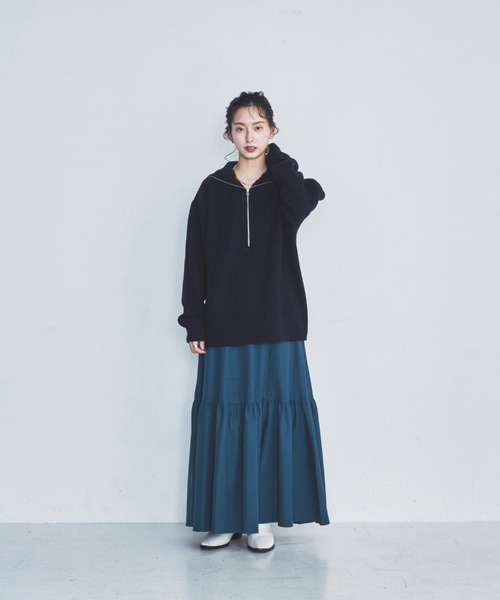 lautreamont BLEUBLANC（ロートレアモンブルーブラン）の「<lautreamont BLEUBLANC>モードティアードスカート≪洗濯機で洗える≫（スカート・レディース・ブラック/ブラウン/グリーン・11号/9号）」の21枚目の写真