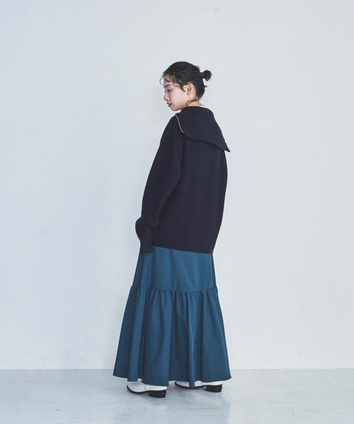 lautreamont BLEUBLANC（ロートレアモンブルーブラン）の「<lautreamont BLEUBLANC>モードティアードスカート≪洗濯機で洗える≫（スカート・レディース・ブラック/ブラウン/グリーン・11号/9号）」の22枚目の写真