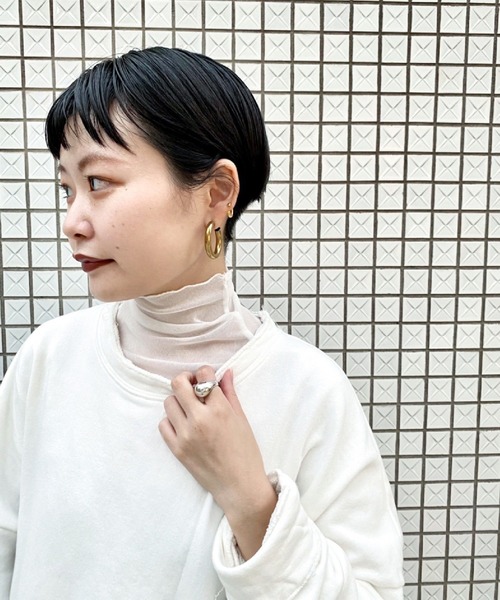 Narcissus(ナルシス)の「【Narcissus】シースルートップス(シャツ/ブラウス・レディース・ホワイト/ブラック・FREE)」の17枚目の写真