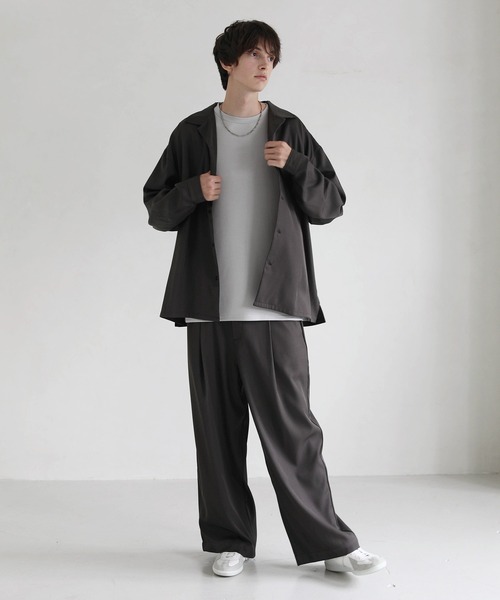 LILL（リル）の「ポリトロディープタックワイドバルーンパンツ（その他パンツ・メンズ・ブルーグレー/ブラウン/ブラック/モカ・M/XL/L/S）」の6枚目の写真