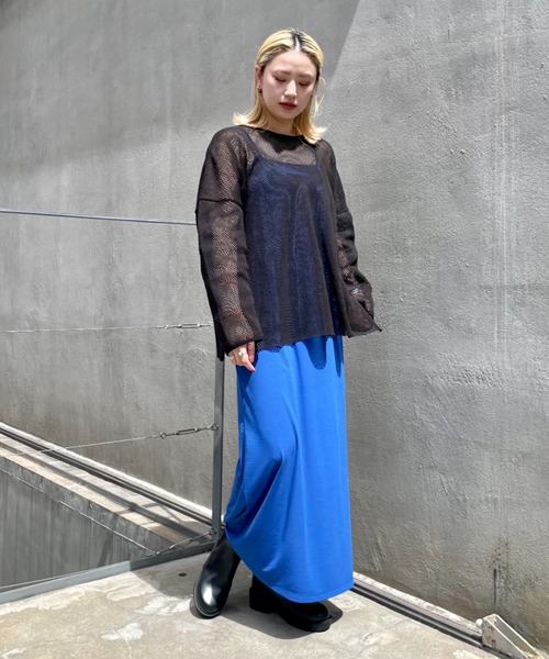 CIAOPANIC(チャオパニック)の「カットキャミワンピース(ワンピース・レディース・ブラック/ブルー・FREE)」の1枚目の写真