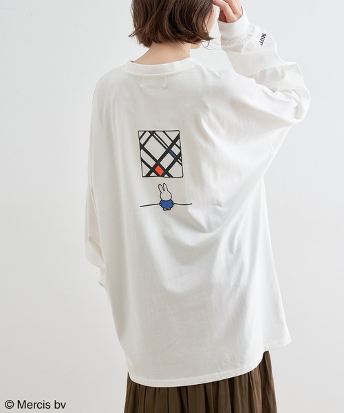 Miffy( ミッフィー)の「【miffy×ROPE' PICNIC】アソートロングTシャツ(Tシャツ/カットソー・レディース・ホワイト系その他/チャコールグレー/ホワイト系その他3/イエロー・38)」の2枚目の写真