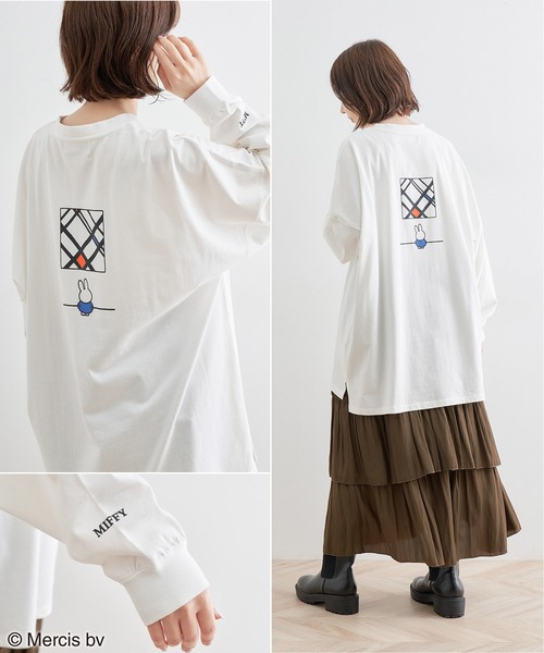 Miffy( ミッフィー)の「【miffy×ROPE' PICNIC】アソートロングTシャツ(Tシャツ/カットソー・レディース・ホワイト系その他/チャコールグレー/ホワイト系その他3/イエロー・38)」の19枚目の写真