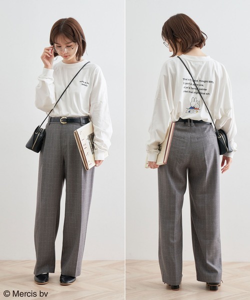 Miffy( ミッフィー)の「【miffy×ROPE' PICNIC】アソートロングTシャツ(Tシャツ/カットソー・レディース・ホワイト系その他/チャコールグレー/ホワイト系その他3/イエロー・38)」の5枚目の写真