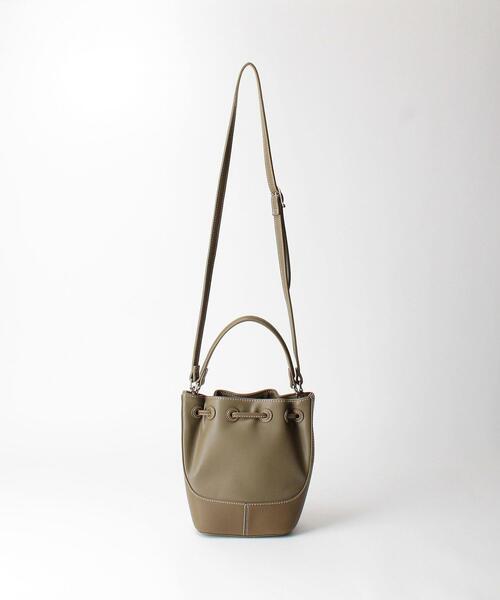 BEAUTY&YOUTH UNITED ARROWS（ビューティーアンドユースユナイテッドアローズ）の「BY ステッチミニ ドロストバッグ -2WAY-（ショルダーバッグ・レディース・オリーブ/ブラック・FREE）」の11枚目の写真