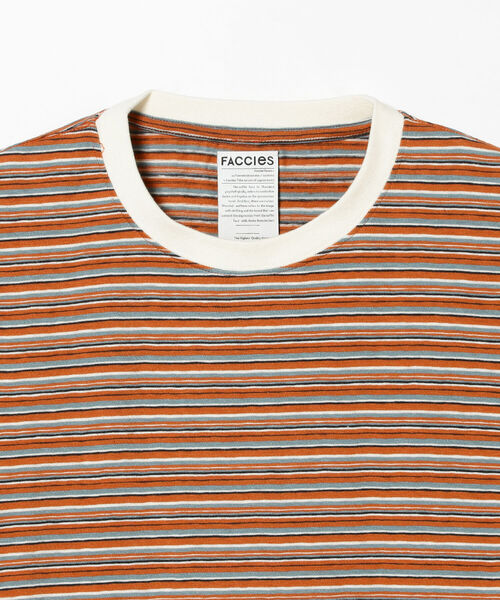 FACCIES（ファチーズ）の「FACCIES / Vintage Border ロングスリーブ Tシャツ（Tシャツ/カットソー・メンズ・ライトブルー/オレンジ・LARGE/MEDIUM）」の6枚目の写真