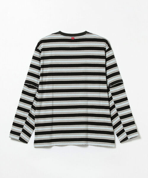 FACCIES（ファチーズ）の「FACCIES / Vintage Border ロングスリーブ Tシャツ（Tシャツ/カットソー・メンズ・ライトブルー/オレンジ・LARGE/MEDIUM）」の3枚目の写真