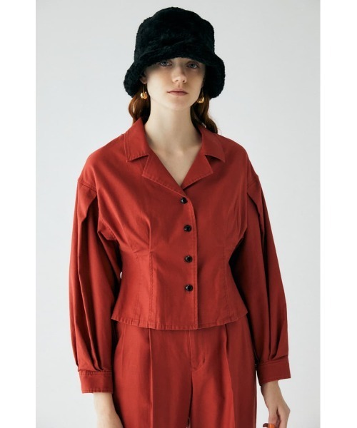 MOUSSY（マウジー）の「WIDE SLEEVE TUCK シャツ（シャツ/ブラウス・レディース・カーキ/オレンジ/ライトベージュ/ライトブラック・FREE）」の20枚目の写真