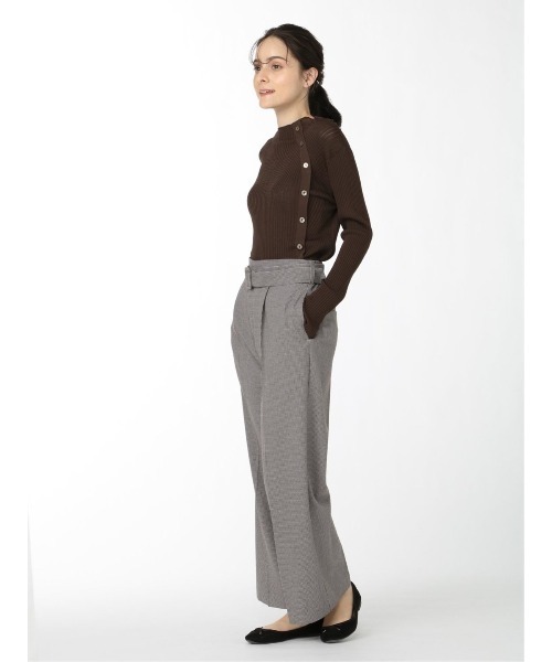 m.f.editorial(エムエフエディトリアル)の「エムエフエディトリアルレディース/m.f.editorial:Women リブ編み ハイネック ニットプルオーバー(ニット/セーター・レディース・ダークウッド/ブラック/ライトグレー・MEDIUM/LARGE)」の14枚目の写真