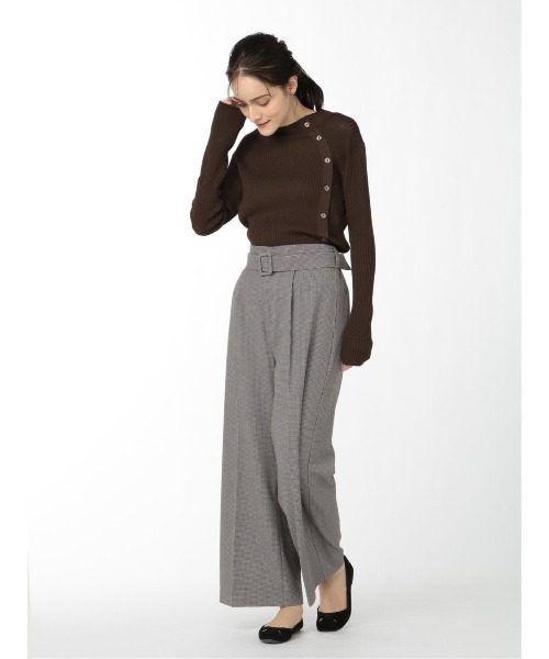 m.f.editorial(エムエフエディトリアル)の「エムエフエディトリアルレディース/m.f.editorial:Women リブ編み ハイネック ニットプルオーバー(ニット/セーター・レディース・ダークウッド/ブラック/ライトグレー・MEDIUM/LARGE)」の16枚目の写真