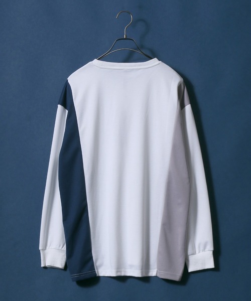 ANPAS(アンパス)の「Punch the dough Long Sleeve T-shirt/ポンチ 配色切り替え ロングスリーブTシャツ ロンT(Tシャツ/カットソー・メンズ・ブラック/ホワイト/サックスブルー・M/L)」の20枚目の写真