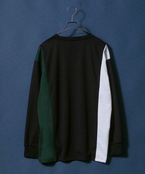 ANPAS(アンパス)の「Punch the dough Long Sleeve T-shirt/ポンチ 配色切り替え ロングスリーブTシャツ ロンT(Tシャツ/カットソー・メンズ・ブラック/ホワイト/サックスブルー・M/L)」の4枚目の写真