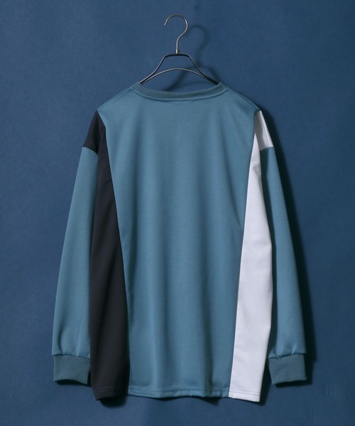 ANPAS(アンパス)の「Punch the dough Long Sleeve T-shirt/ポンチ 配色切り替え ロングスリーブTシャツ ロンT(Tシャツ/カットソー・メンズ・ブラック/ホワイト/サックスブルー・M/L)」の6枚目の写真