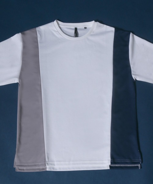 ANPAS(アンパス)の「Punch the dough Long Sleeve T-shirt/ポンチ 配色切り替え ロングスリーブTシャツ ロンT(Tシャツ/カットソー・メンズ・ブラック/ホワイト/サックスブルー・M/L)」の7枚目の写真