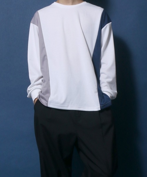 ANPAS(アンパス)の「Punch the dough Long Sleeve T-shirt/ポンチ 配色切り替え ロングスリーブTシャツ ロンT(Tシャツ/カットソー・メンズ・ブラック/ホワイト/サックスブルー・M/L)」の16枚目の写真