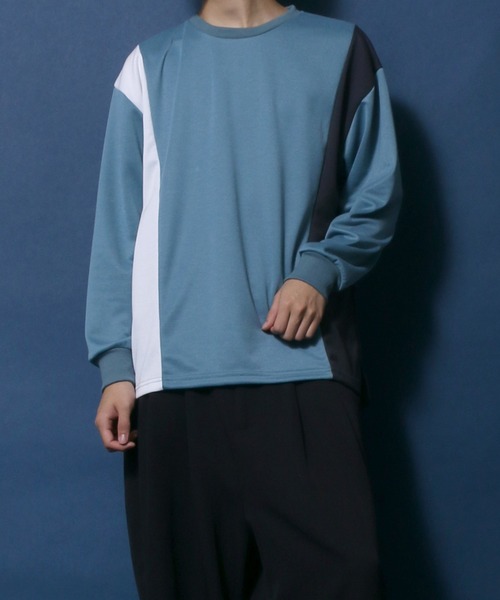 ANPAS(アンパス)の「Punch the dough Long Sleeve T-shirt/ポンチ 配色切り替え ロングスリーブTシャツ ロンT(Tシャツ/カットソー・メンズ・ブラック/ホワイト/サックスブルー・M/L)」の18枚目の写真
