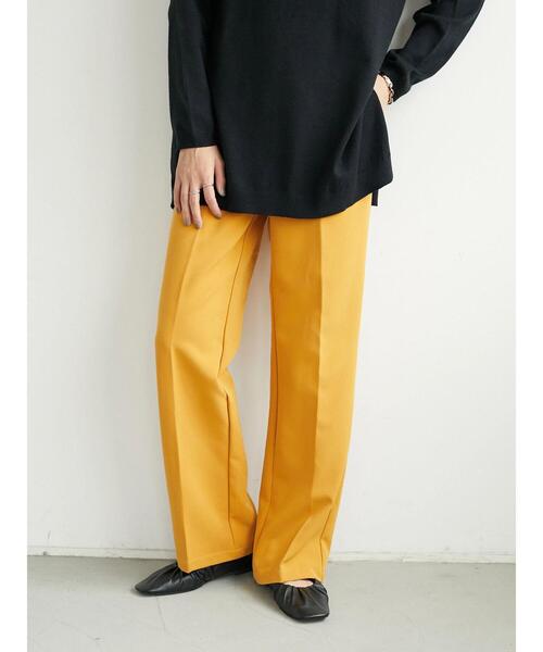 CRAFT STANDARD BOUTIQUE（クラフトスタンダードブティック）の「カラーストレートパンツ　＊（スラックス・レディース・チャコールグレー/ブラック/パープル/レッド/ブルー/グリーン/ライトグリーン/マスタード・M/L）」の12枚目の写真