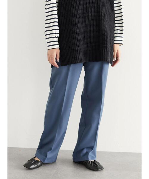 CRAFT STANDARD BOUTIQUE（クラフトスタンダードブティック）の「カラーストレートパンツ　＊（スラックス・レディース・チャコールグレー/ブラック/パープル/レッド/ブルー/グリーン/ライトグリーン/マスタード・M/L）」の15枚目の写真