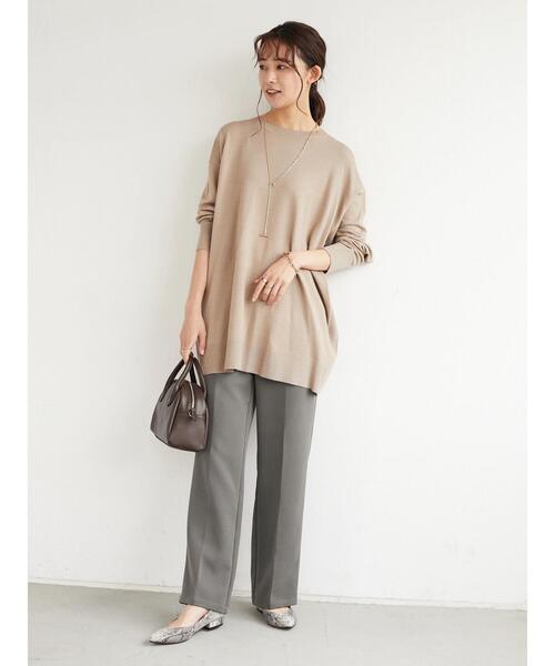 CRAFT STANDARD BOUTIQUE（クラフトスタンダードブティック）の「カラーストレートパンツ　＊（スラックス・レディース・チャコールグレー/ブラック/パープル/レッド/ブルー/グリーン/ライトグリーン/マスタード・M/L）」の20枚目の写真