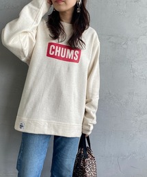 [CHUMS/チャムス] CHUMS ロゴプリント クルーネックスウェット