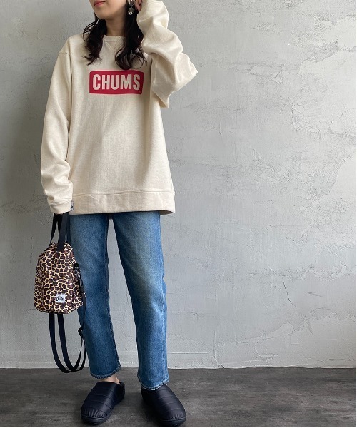 CHUMS（チャムス）の「[CHUMS/チャムス] CHUMS ロゴプリント クルーネックスウェット（スウェット・レディース・ブラック/グレー/ナチュラル・M/L/XL）」の9枚目の写真