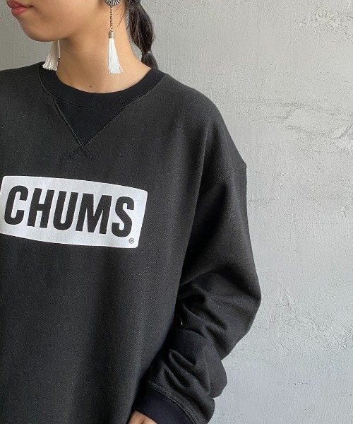 CHUMS（チャムス）の「[CHUMS/チャムス] CHUMS ロゴプリント クルーネックスウェット（スウェット・レディース・ブラック/グレー/ナチュラル・M/L/XL）」の7枚目の写真