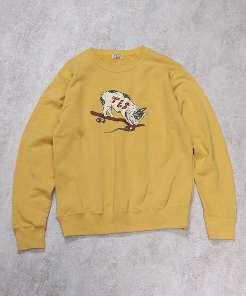 The Endless Summer(エンドレスサマー)の「TES NOSE MANUAL BUHI CREWNECK SWEAT / クルーネックスウェット(スウェット・メンズ・ブラック/サーモンピンク/ライトグレー/イエロー・LARGE/X-LARGE/SMALL/MEDIUM)」の3枚目の写真