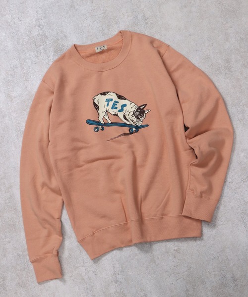 The Endless Summer(エンドレスサマー)の「TES NOSE MANUAL BUHI CREWNECK SWEAT / クルーネックスウェット(スウェット・メンズ・ブラック/サーモンピンク/ライトグレー/イエロー・LARGE/X-LARGE/SMALL/MEDIUM)」の4枚目の写真