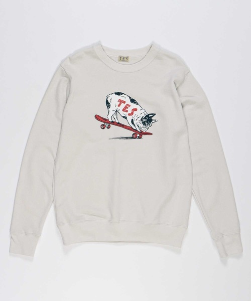The Endless Summer(エンドレスサマー)の「TES NOSE MANUAL BUHI CREWNECK SWEAT / クルーネックスウェット(スウェット・メンズ・ブラック/サーモンピンク/ライトグレー/イエロー・LARGE/X-LARGE/SMALL/MEDIUM)」の7枚目の写真
