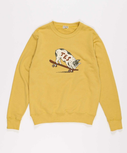 The Endless Summer(エンドレスサマー)の「TES NOSE MANUAL BUHI CREWNECK SWEAT / クルーネックスウェット(スウェット・メンズ・ブラック/サーモンピンク/ライトグレー/イエロー・LARGE/X-LARGE/SMALL/MEDIUM)」の6枚目の写真
